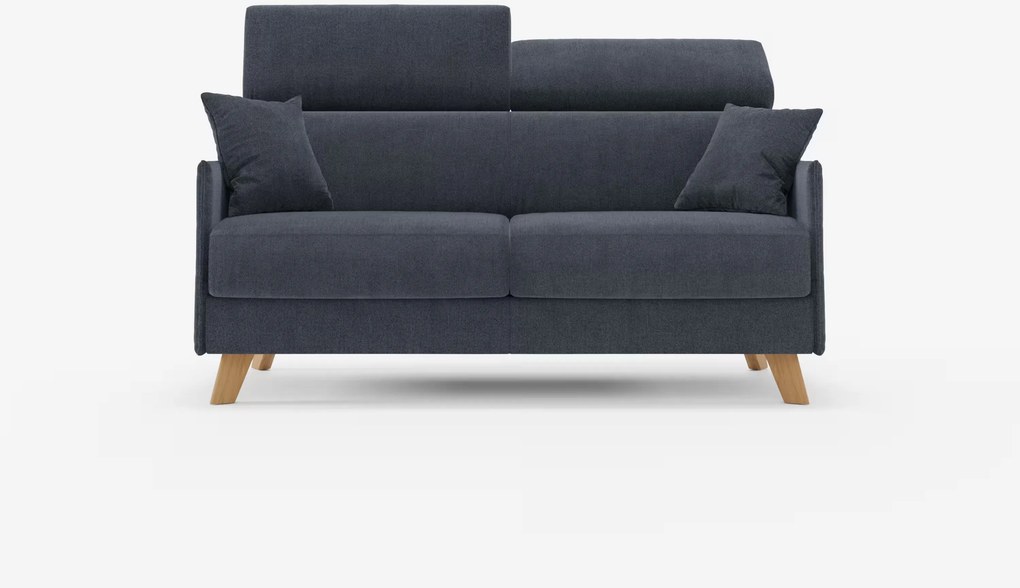 Sole divano letto matrimoniale design compatto - poggiatesta reclinabili e 100% sfoderabile in tessuto smacchiabile T23