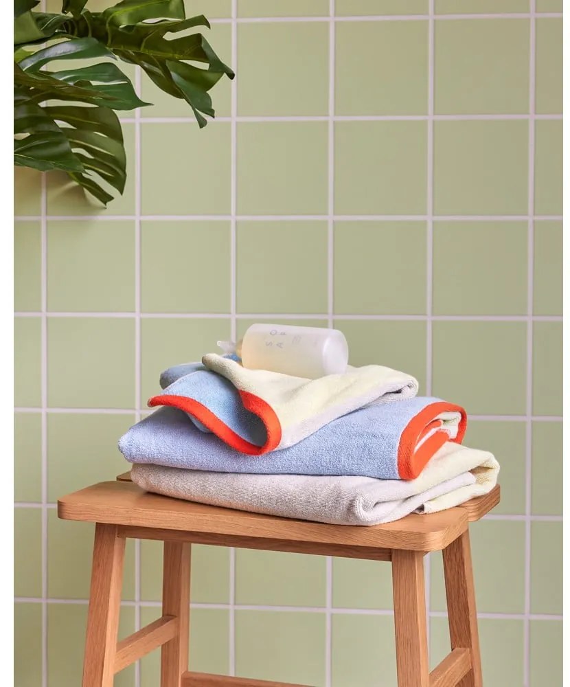 Asciugamano marrone in spugna di cotone 50x100 cm Block - Hübsch