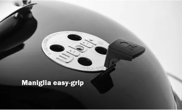 Master Touch E-5750 Weber Barbecue A Carbone 57 Cm Con Coperchio E Termometro Nero