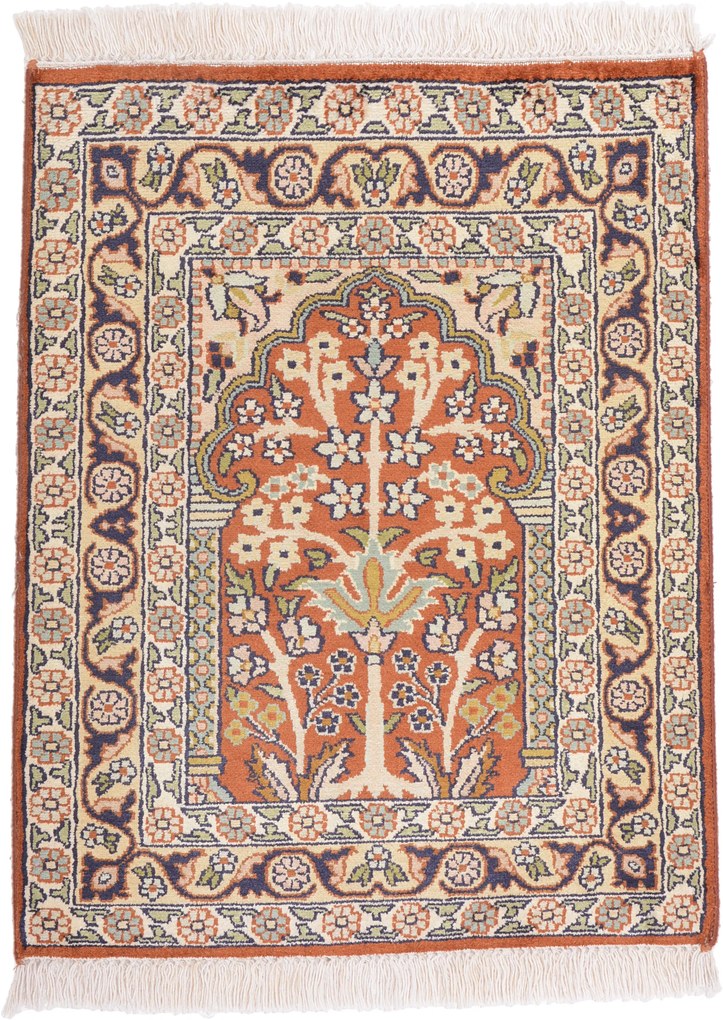 Cashmere Silk Tappeto orientale 50x60 (Indian) Annodato A Mano