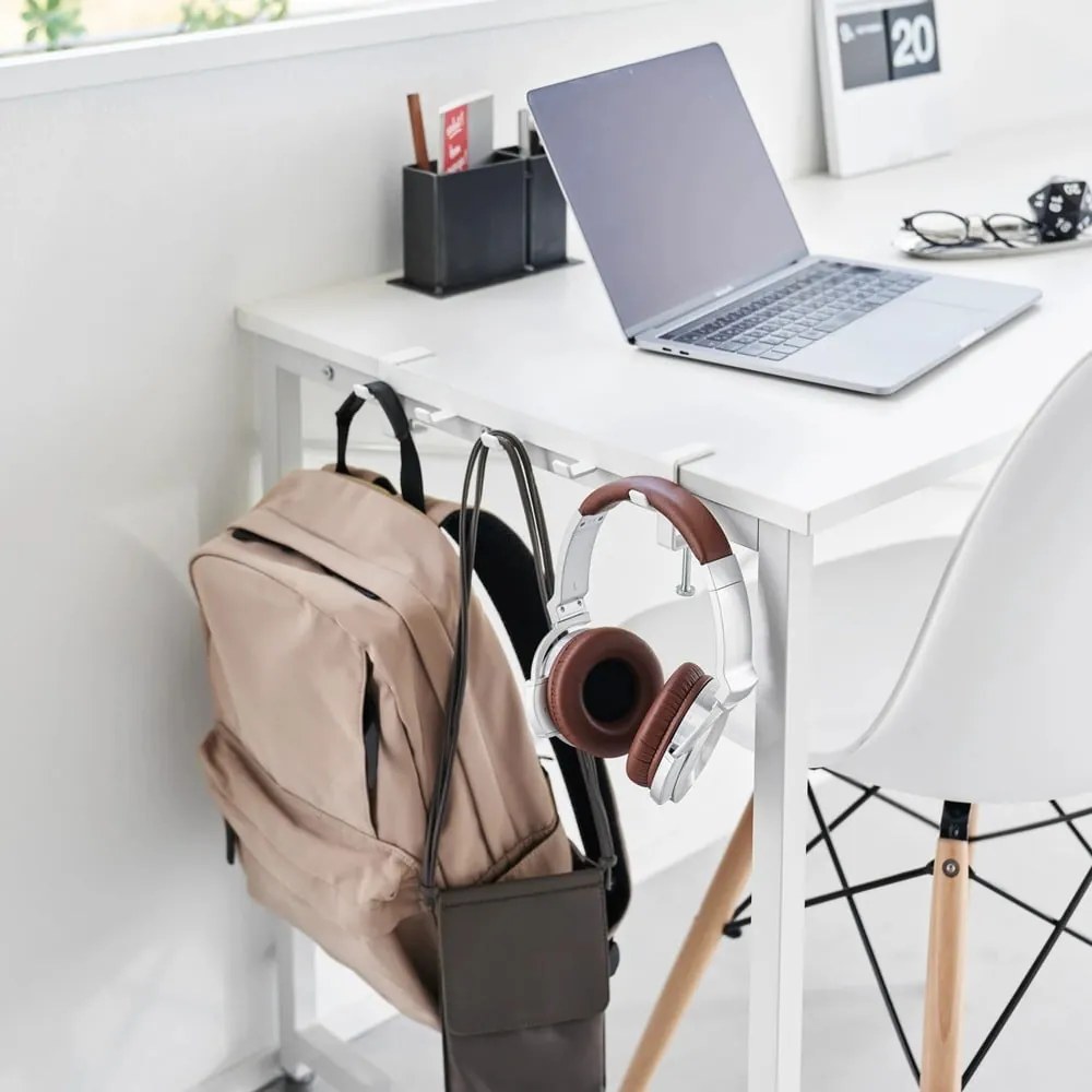 Gancio regolabile bianco opaco in acciaio Tower – YAMAZAKI