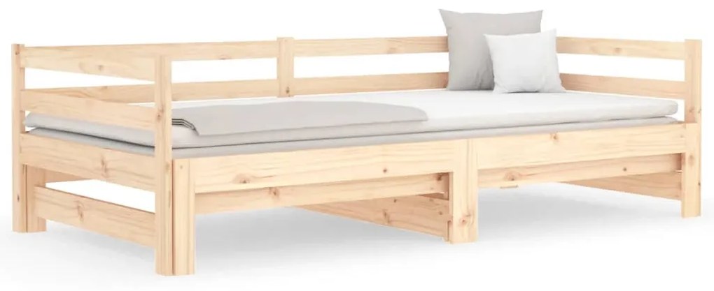 Dormeuse Estraibile 2x(90x190) cm Legno Massello di Pino