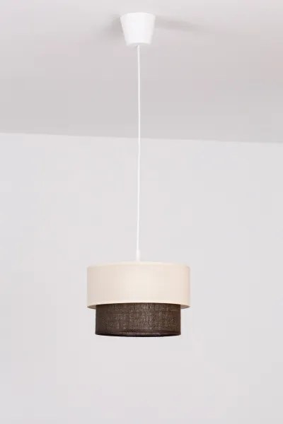 Brilagi - Lampadario LED a sospensione con cavo BOHO STYLE 1xE27/15W/230V Ø 25 cm crema/marrone