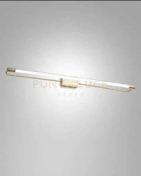 Rapallo applique ottone satininato in metallo e metacrilato l.60cm ...