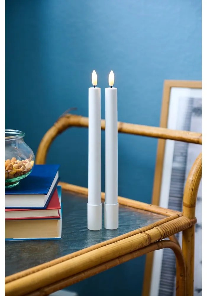 Candele a LED in set 2 pz (altezza totale 25 cm) Sille Tall Rechargeable – Sirius