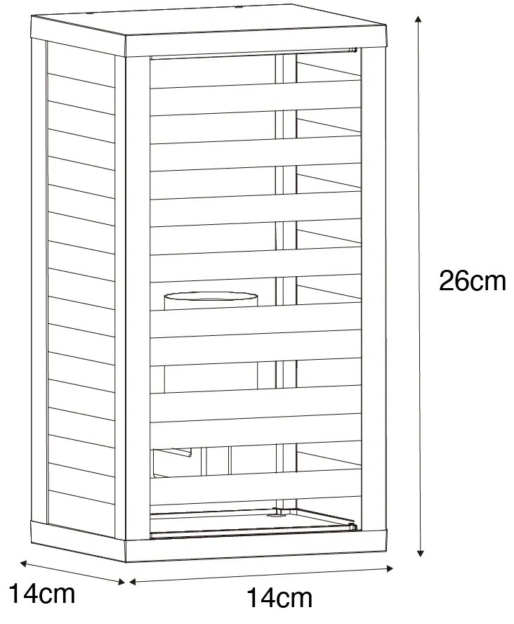 Lampada da parete esterna moderna nera 26 cm IP44 - Reims