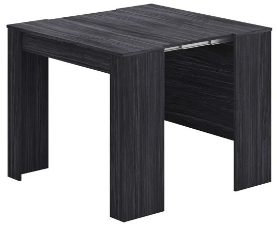 Consolle A Muro Nera Allungabile A Tavolo Da Pranzo Rettangolare 2 Metri In Legno