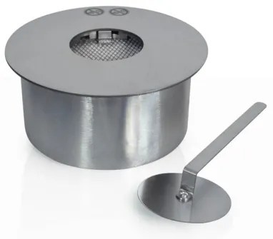 Bruciatore tondo per camino a bioetanolo biocamino inox 2,5 lt d.25 cm