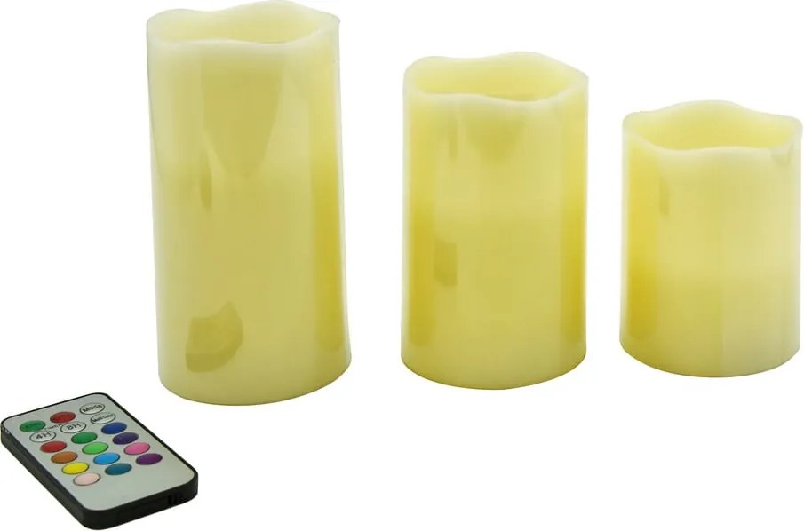 Set di 3 candele a a LED (altezza 10 cm) - Hilight