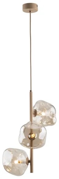 Lampadario a sospensione su cavo LAVA 3xG9/8W/230V beige/beige fumé