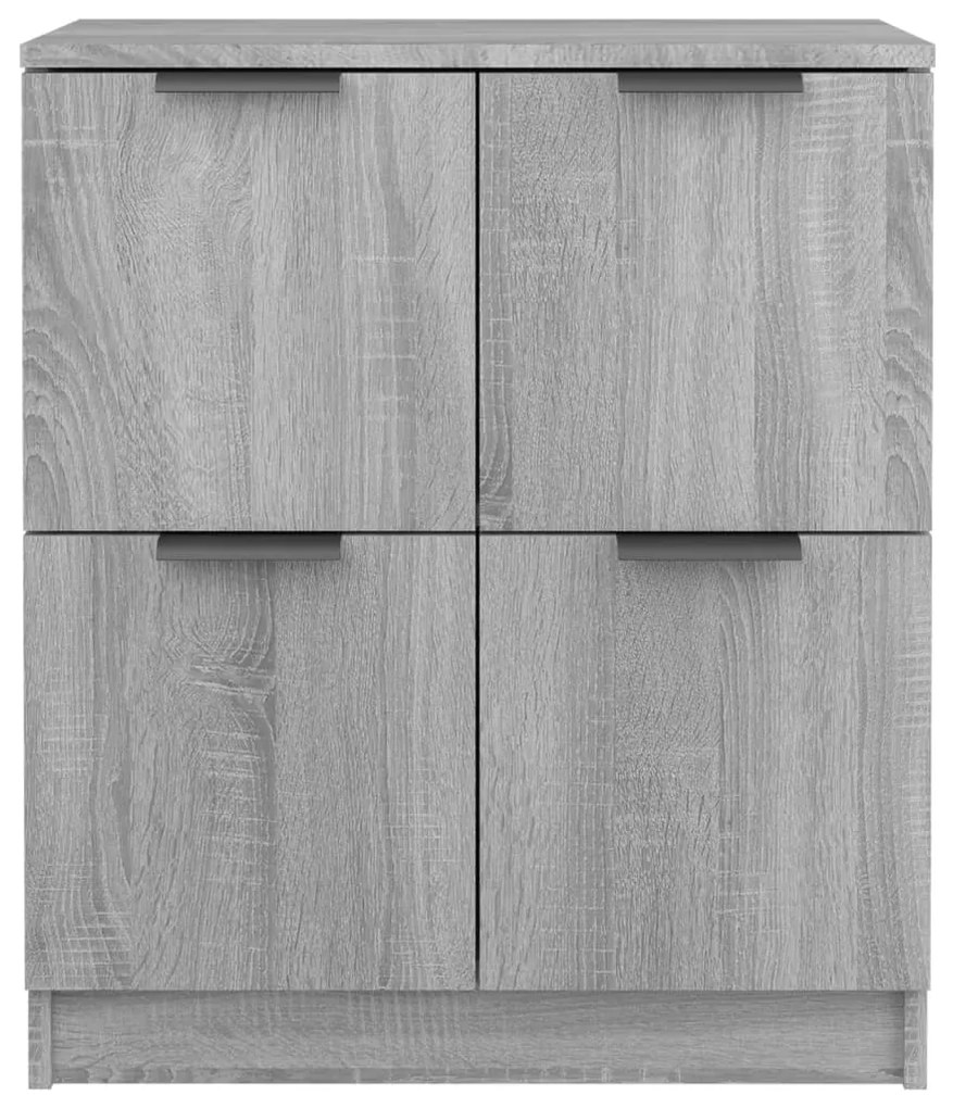 Credenze 2 pz grigio sonoma 60x30x70 cm in legno multistrato