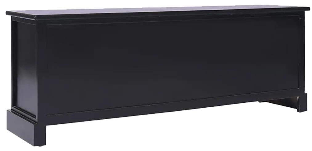 Mobile porta tv nero 108x30x40 cm in legno di paulonia