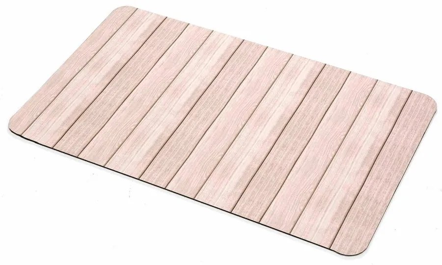 Tappetino da bagno in gomma marrone 50x80 cm Calista - douceur d'intérieur