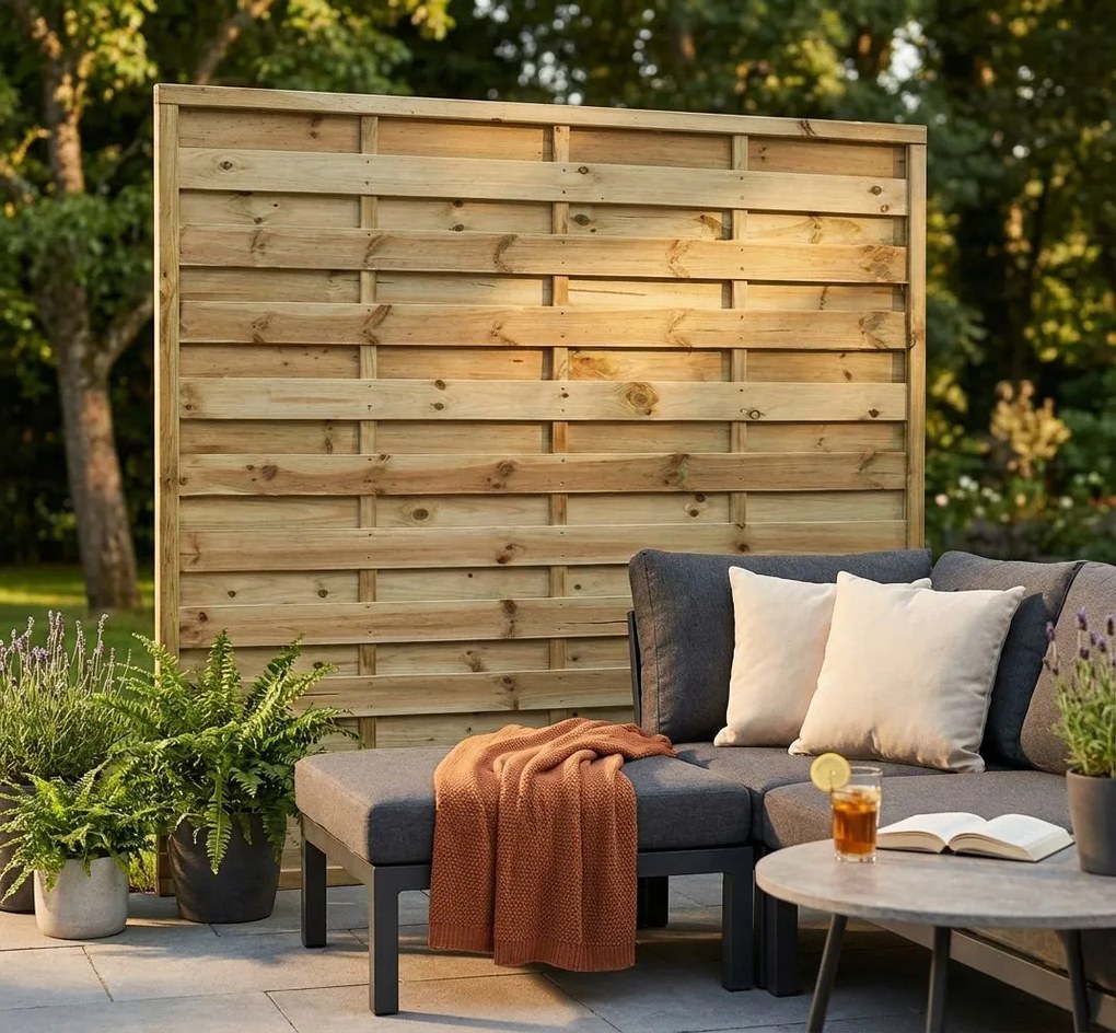 Frangivento da giardino in legno di pino impregnato in autoclave 90 x 180 cm