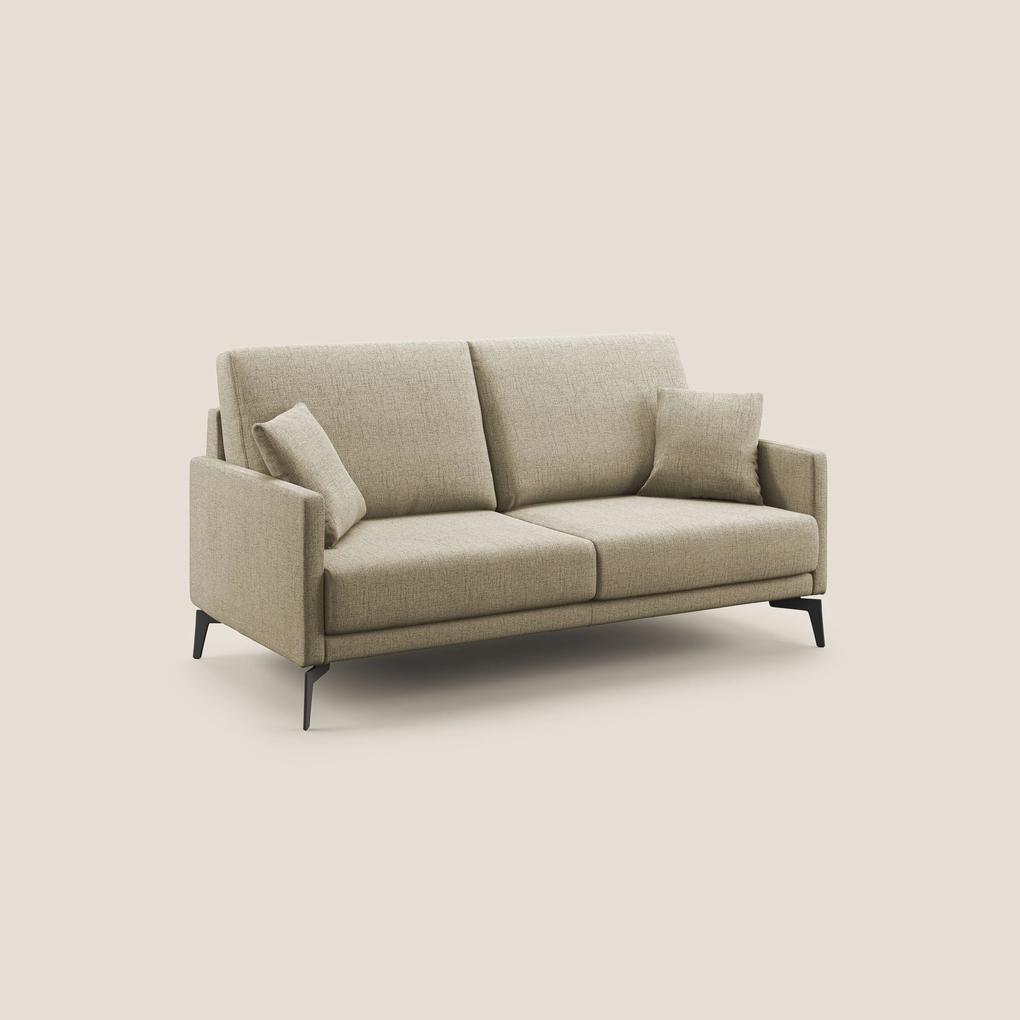 Saturno divano moderno in tessuto morbido impermeabile T03 beige 140 cm