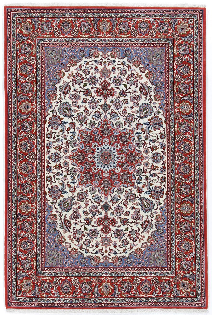 Isfahan Tappeto 170 x 110 (Iran) Annodato A Mano