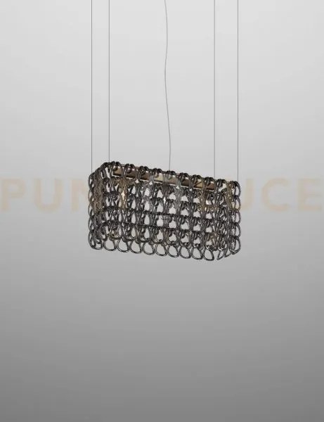 Giogali sospensione re2 cristallo nickel nero e bronzo opaco  3 luc...