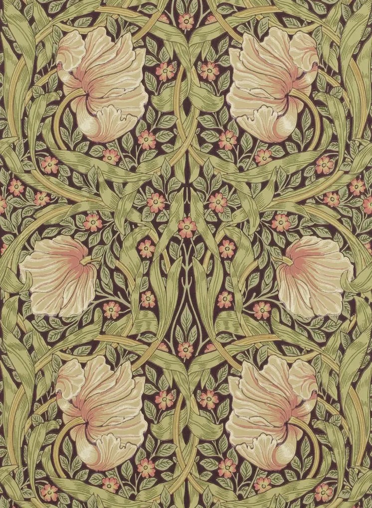 Morris & Co Carta da parati Pimpernel - Bullrush/ Russet