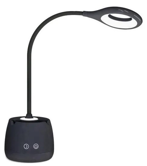 Lampada da tavolo flessibile ricaricabile a LED dimmerabile LUSIA LED/5W/5V 3000/4000K 1200 mAh nero