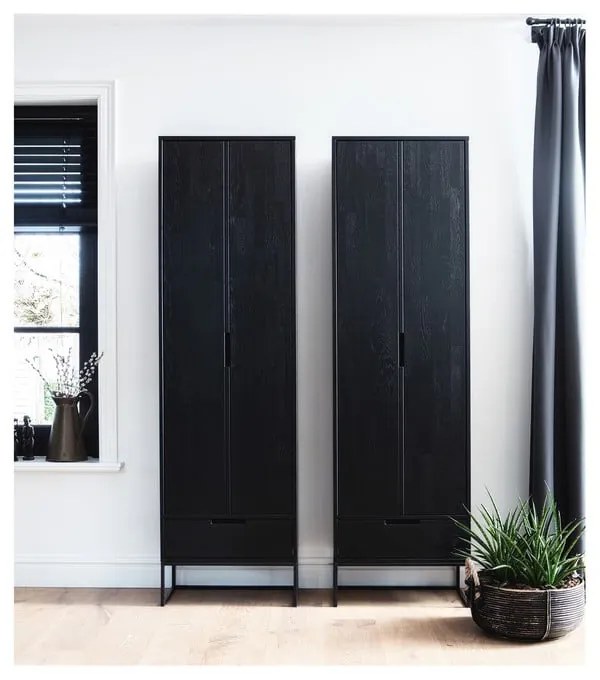 Armadio in frassino nero 60x210 cm Silas - WOOOD