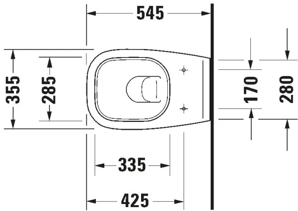 Duravit 25350900002 - Vaso sospeso D-CODE ceramica/bianco lucido
