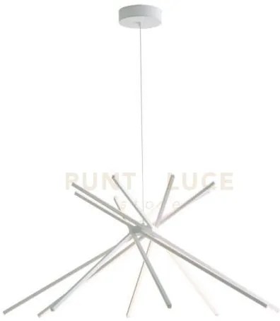 Lampadario a sospensione led shanghai bianca 56w 6560lm 4000k 113x5...