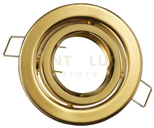 Struttura incasso reflex orientabile oro 10x10cm in metallo