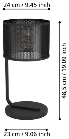 Eglo 43797 - Lampada da tavolo MANBY 1xE27/40W/230V