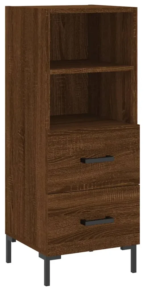 Credenza rovere marrone 34,5x34x180 cm in legno multistrato