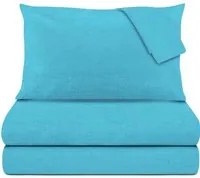 Completo letto matrimoniale melange azzurro
