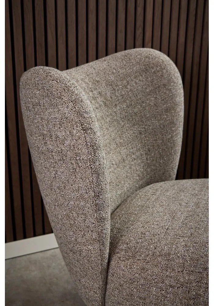 Poltrona beige in tessuto bouclé Elmont - Actona