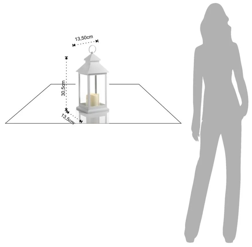 Lanterna decorativa a LED bianca di grandi dimensioni adatta agli esterni Lante - Tomasucci