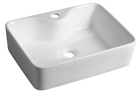 Lavabo in ceramica bianca , 48 x 37 cm Balena - Sapho