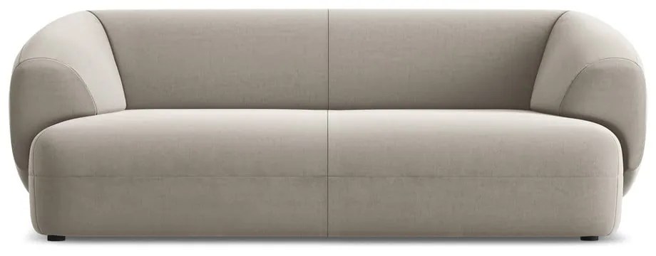 Divano beige con rivestimento in velluto 212 cm Moana – Makamii