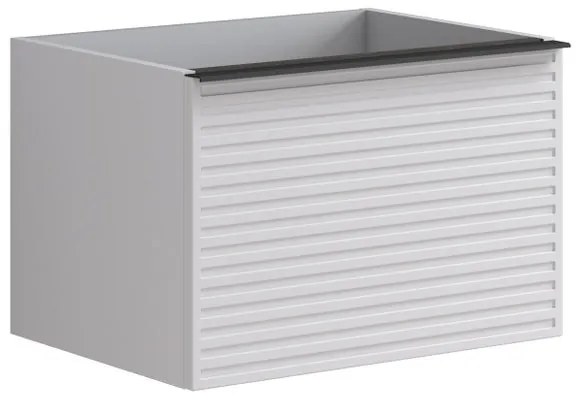 Mobile da bagno sospeso sotto lavabo L 60 x H 40 x P 45.5 cm bianco laccato opaco, 1 cassetto Pixel stripes