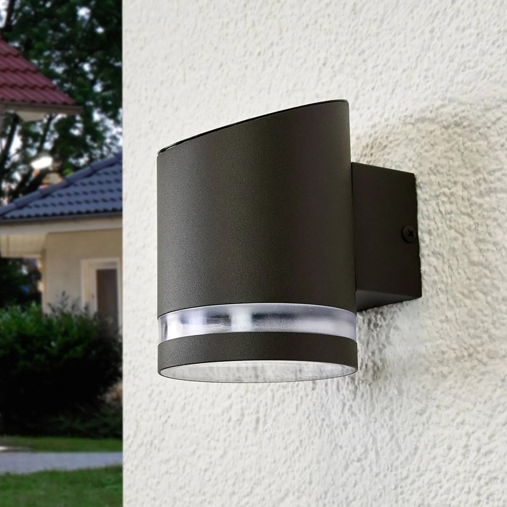 Lindby Applique da esterno a LED Melinda, 9 cm, acciaio inox