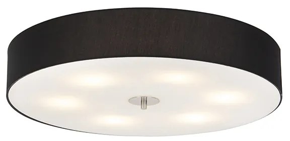 Lampada da soffitto country nera 70 cm - Drum