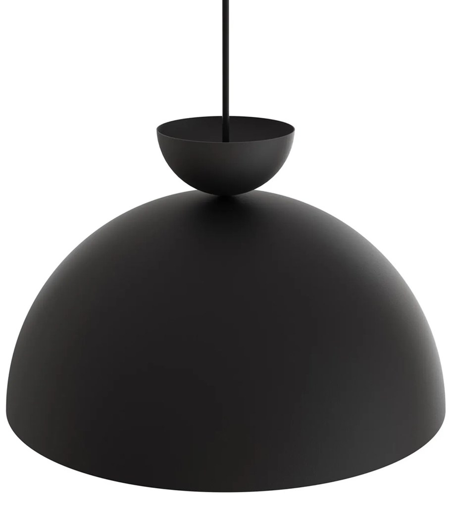 Lampadario Minimal Efesto Acciaio Nero 1 Luce Gx53