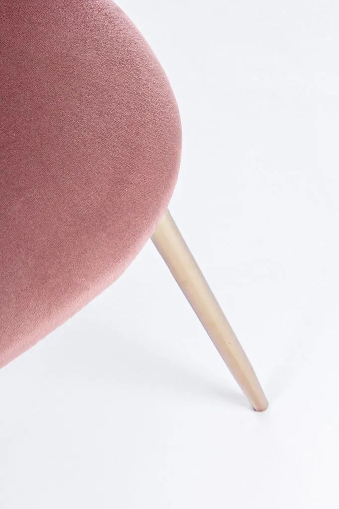 Set di 4 sedie TANYA in velluto rosa e base oro