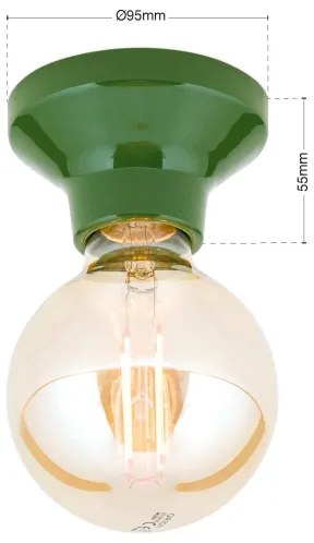 Orion - Plafoniera FROST 1xE27/60W/230V verde