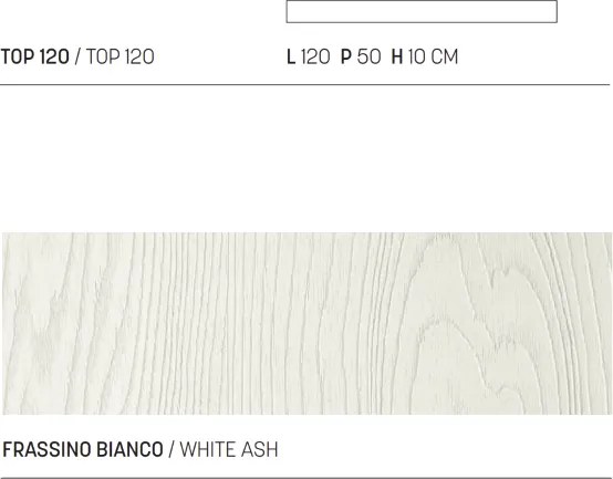 Mensola per lavabo bagno sospesa 120 cm COSTA in legno Bianco