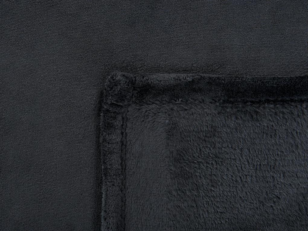 Coperta plaid nero 200 x 220 cm BAYBURT Beliani