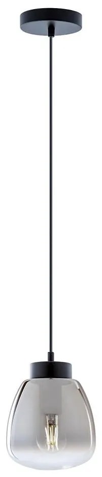 Redo 01-3196 - Lampadario a sospensione con filo LUKE 1xE27/42W/230V diametro 17 cm nero
