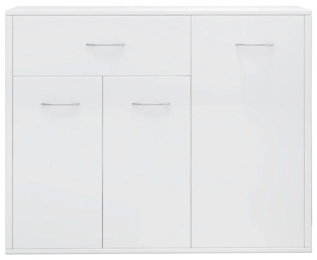 Credenza bianco lucido 88x30x70 cm in truciolato