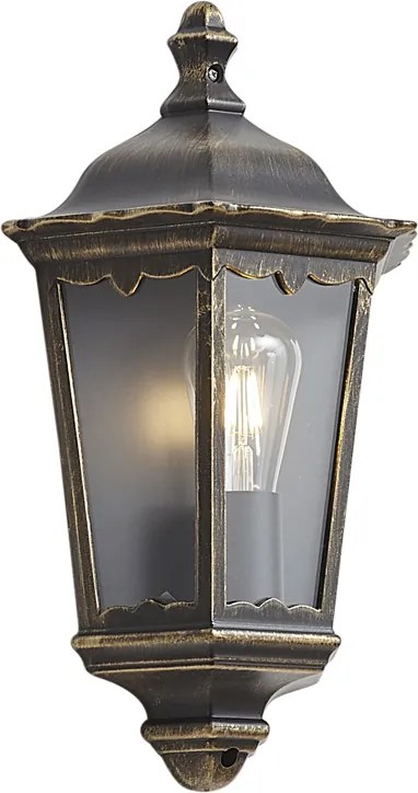Lanterna da parete classica da esterno oro antico IP44 - Havana Half