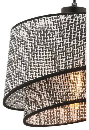 Lampadario a cavo BARETTE 1xE27/60W/230V grigio/nero