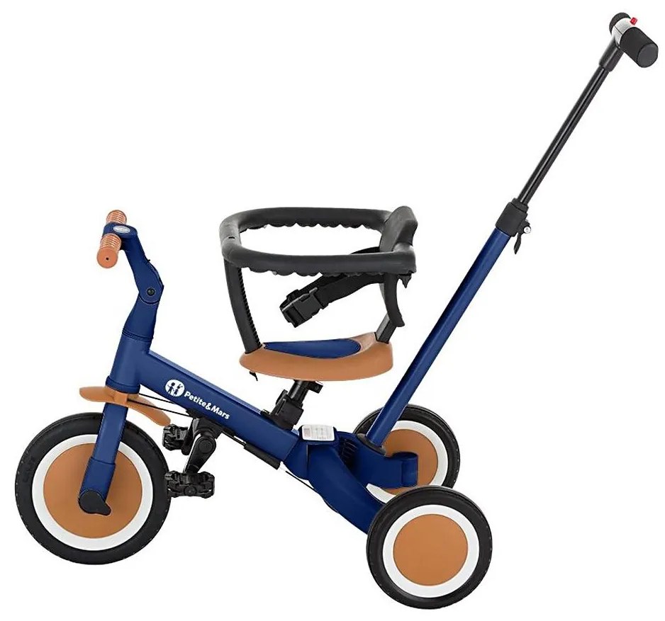PETITE&amp;MARS - Triciclo per bambini 5in1 TURBO Enigmatic Blue