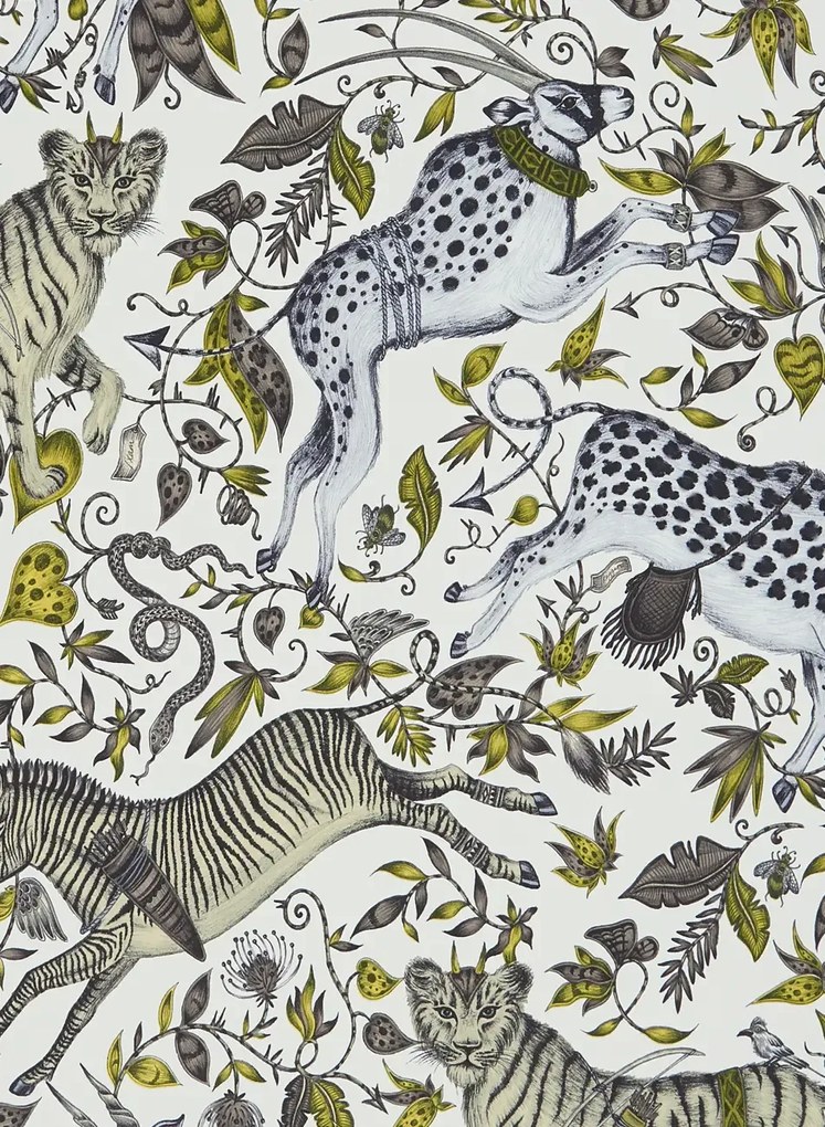 Clarke & Clarke Carta da parati Protea - Gold