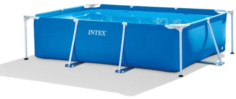 Intex 28270NP - Piscina Fuori Terra Rectangular Frame Rettangolare, 1662 L, Acciaio e PVC, Blu, 220x150x60 cm