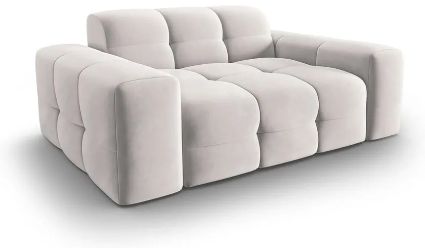 Divano in velluto grigio chiaro 156 cm Kendal - Micadoni Home